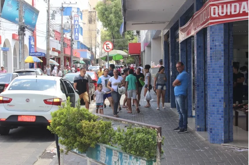 Comércio em Teresina. (Foto: TV Clube)