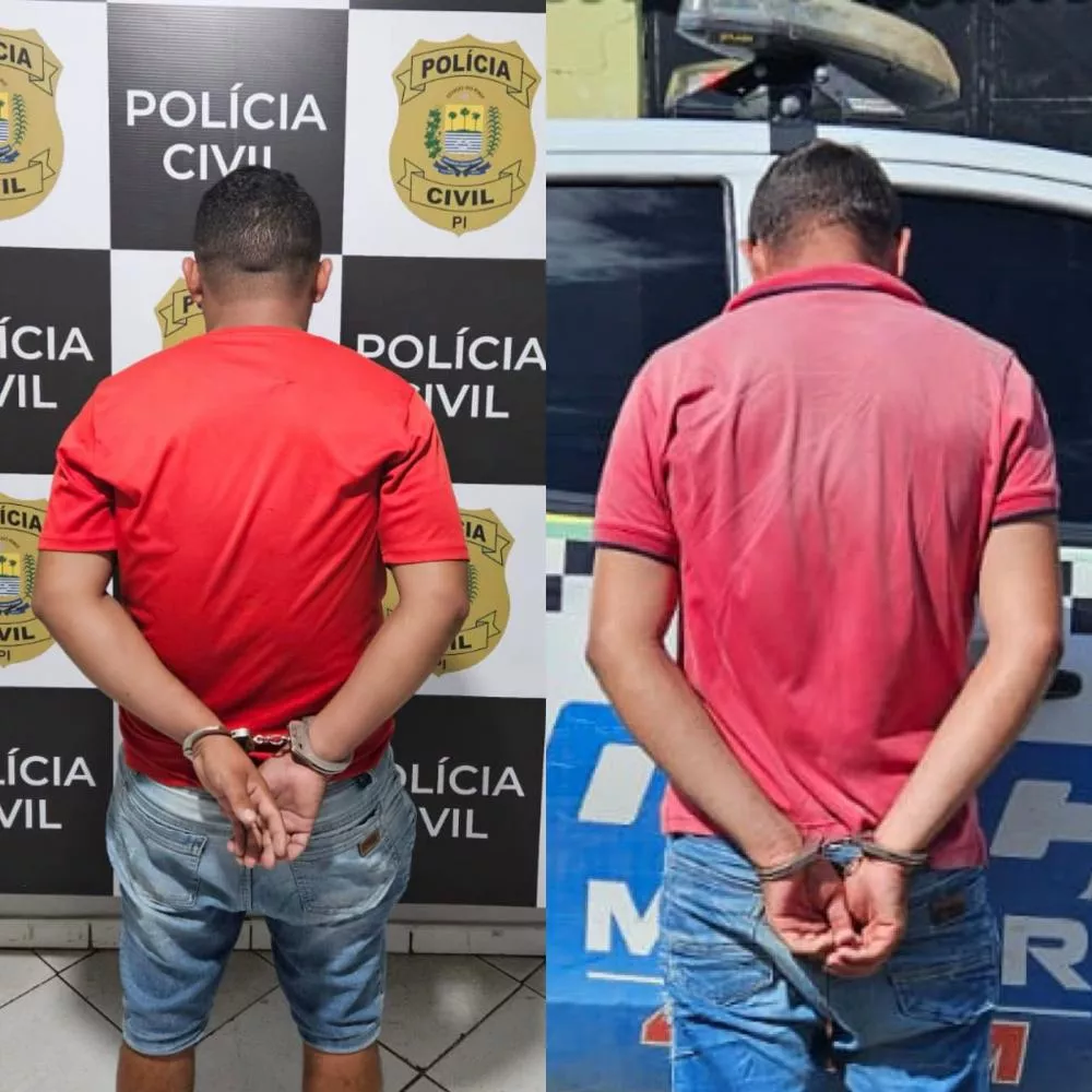 Os dois foram encaminhados a delegacia da cidade onde passaram pelos procedimentos cabíveis ao caso - Foto: PM