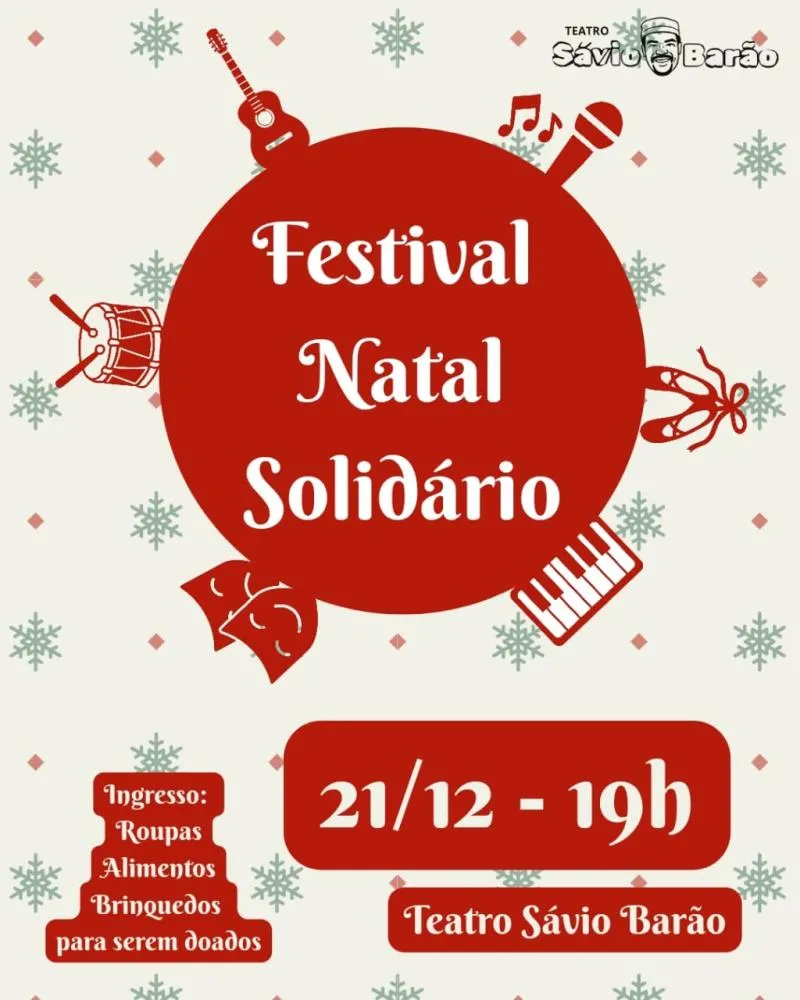 Teatro Sávio Barão celebra Natal com solidariedade e arte