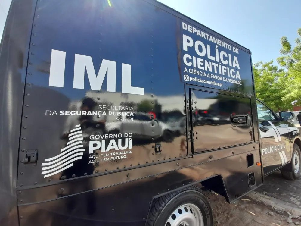 Carro do IML. (Foto: Reprodução/ Portal ClubeNews)