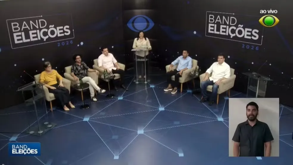 Candidatos ao governo do Piauí participam de primeiro debate — Foto: Reprodução/YouTube/Band Piauí