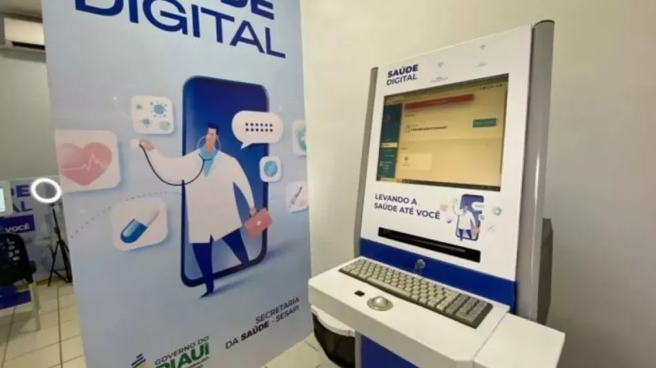 Totem de autoatendimento do programa Saúde Digital – Foto: ASCOM GOV PI.